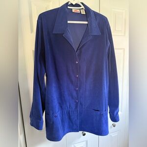 113. Alia Suede Like Blazer 22W Royal Blue